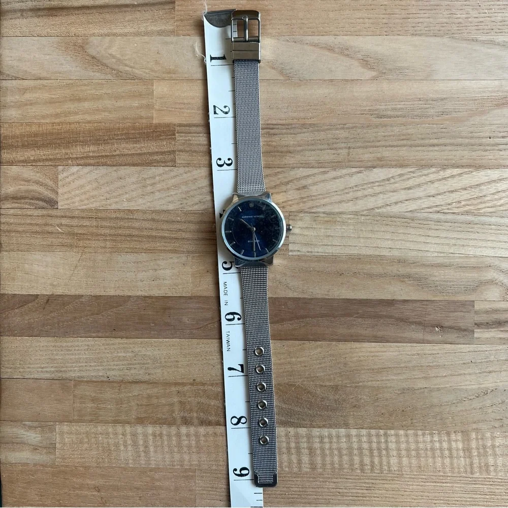 Adrienne vittadini ladies diamond blue dial dress watch NEW BATTERY